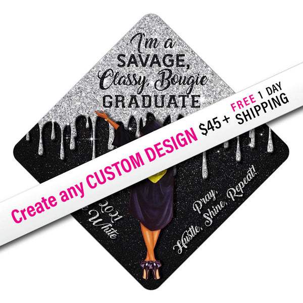 Design Assistance Grad Cap Tassel Topper - Tassel Toppers - Professionally Decorated Grad Caps
