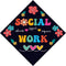 Social Worker Grad Cap Topper - Tassel Toppers - Professionally Decorated Grad Caps