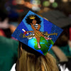 Graduation Cap Topper ™  - Black Queen - Brains and Beauty - Tassel Topper - Tassel Toppers - Professionally Decorated Grad Caps