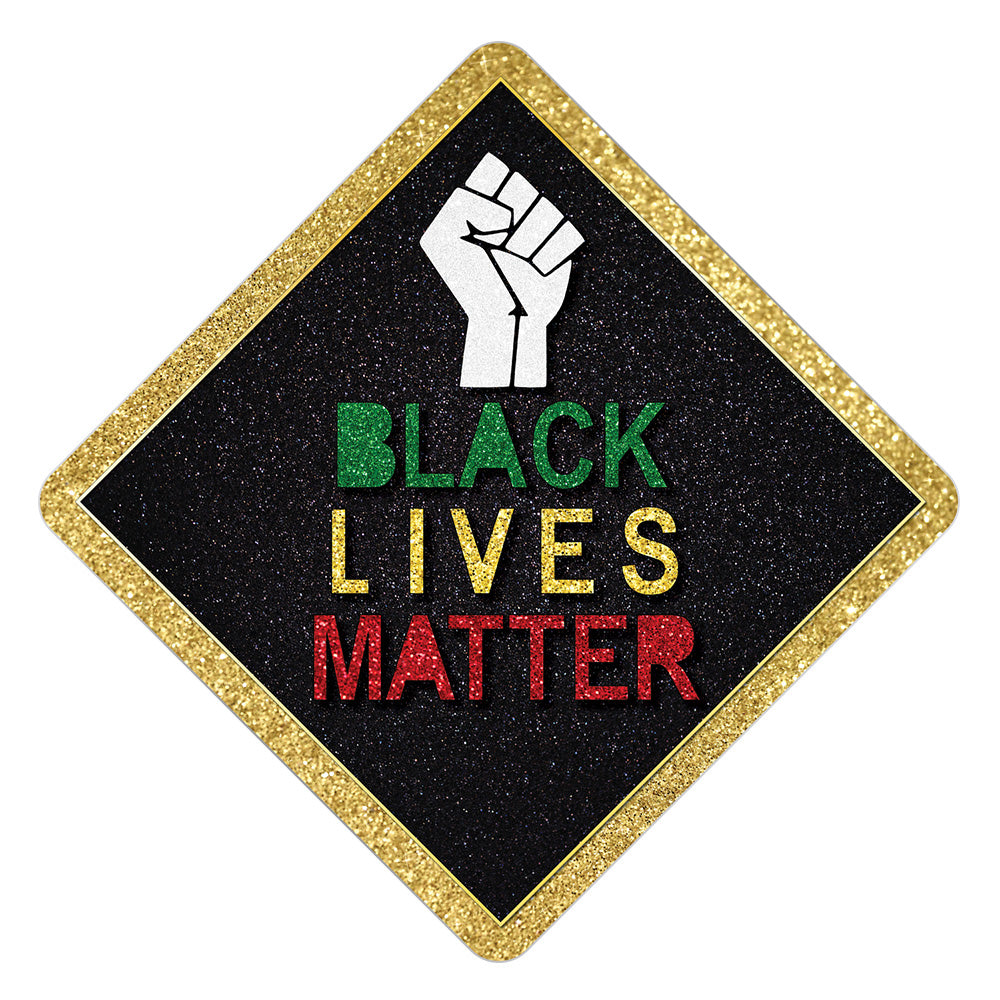 Black Lives Matter - Grad Cap Tassel Topper - Tassel Toppers - Professionally Decorated Grad Caps
