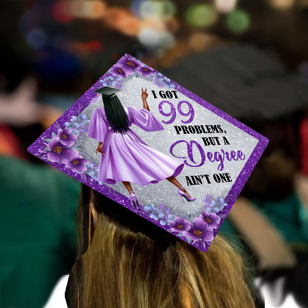 Graduation Cap Topper ™ -  99 Problems- JayZ - Tassel Topper - Tassel Toppers - Professionally Decorated Grad Caps