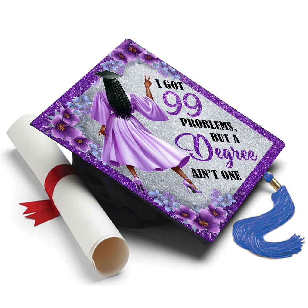 Graduation Cap Topper ™ -  99 Problems- JayZ - Tassel Topper - Tassel Toppers - Professionally Decorated Grad Caps