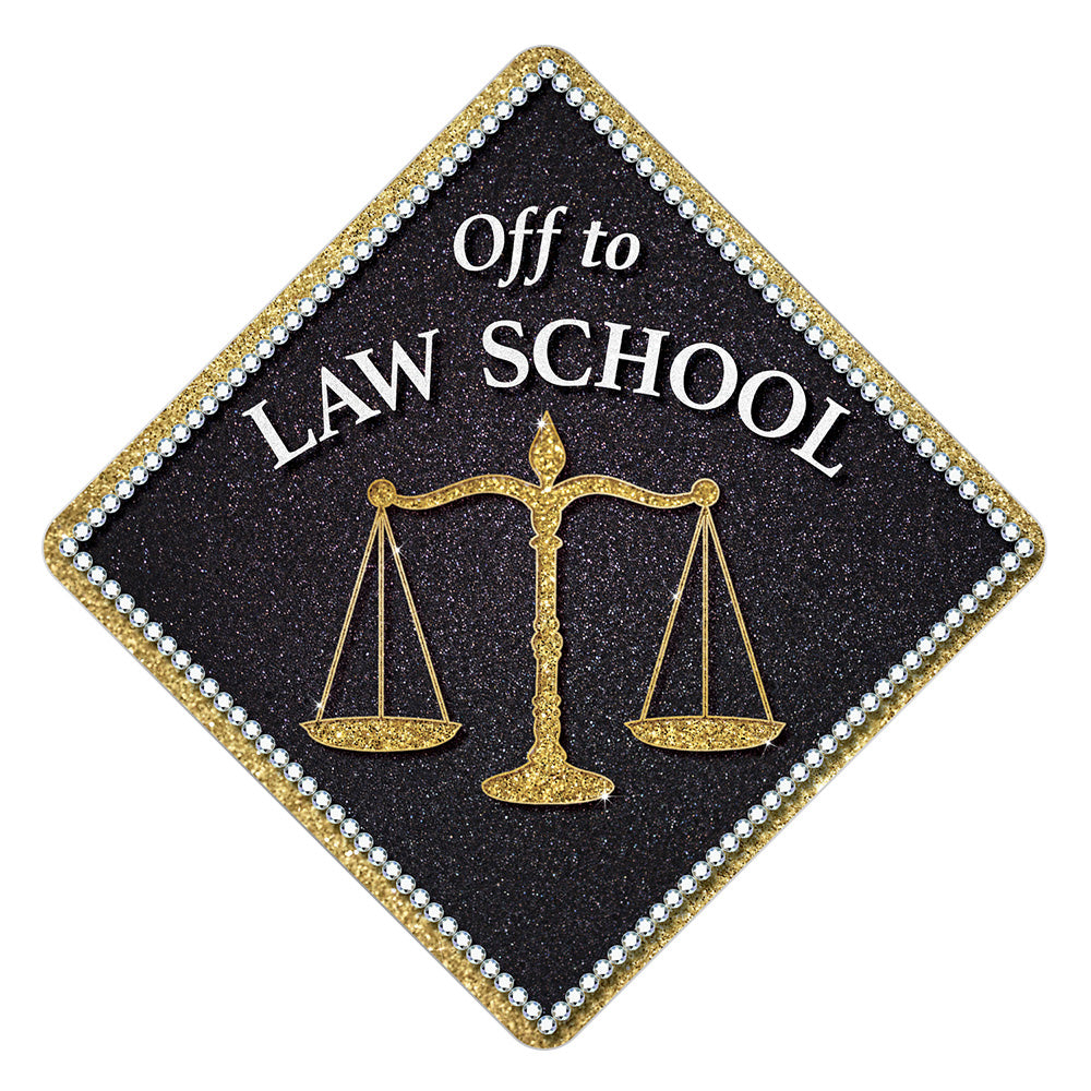 Law School Grad Cap Tassel Topper - Tassel Toppers - Professionally Decorated Grad Caps