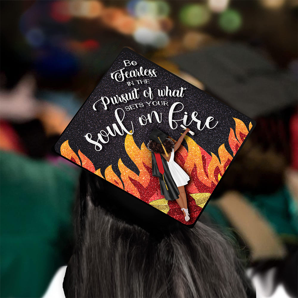 Set Your Soul on Fire Grad Cap Tassel Topper - Tassel Toppers - Professionally Decorated Grad Caps