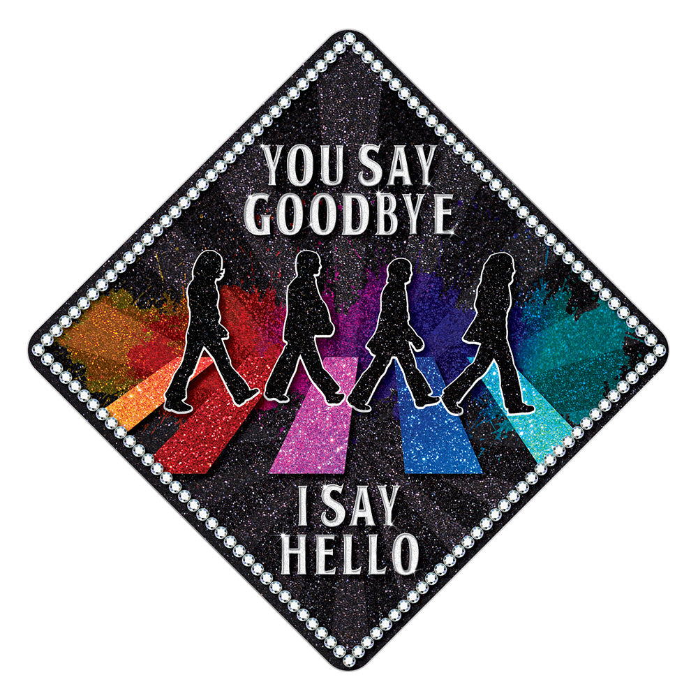 Graduation Cap Topper ™  - Beatles Say Goodbye - Tassel Topper - Tassel Toppers - Professionally Decorated Grad Caps