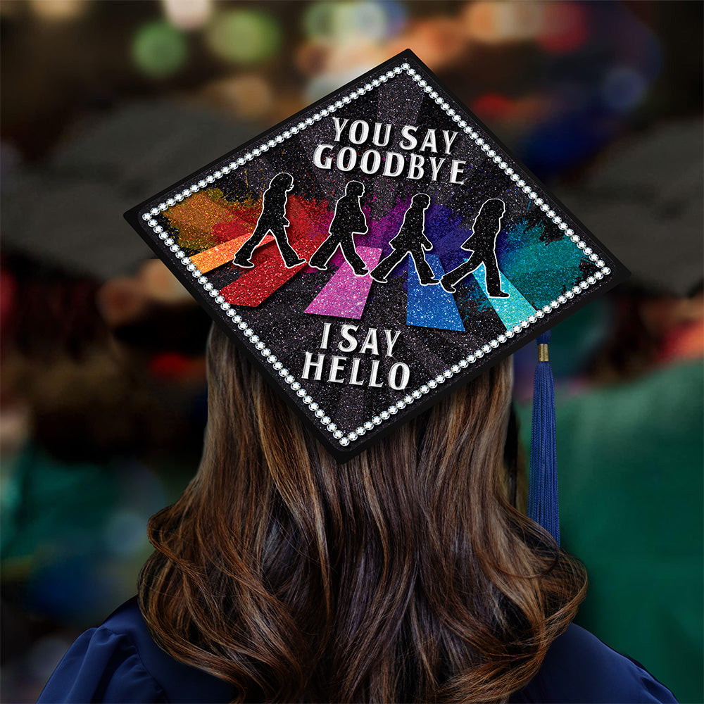 Graduation Cap Topper ™  - Beatles Say Goodbye - Tassel Topper - Tassel Toppers - Professionally Decorated Grad Caps