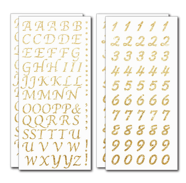 Peel and Stick Glitter Alphabet Letter  and Number Stickers for Grad Cap - Assorted Colors - Tassel Toppers - Professionally Decorated Grad Caps