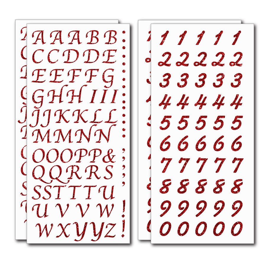Peel and Stick Glitter Alphabet Letter  and Number Stickers for Grad Cap - Assorted Colors - Tassel Toppers - Professionally Decorated Grad Caps