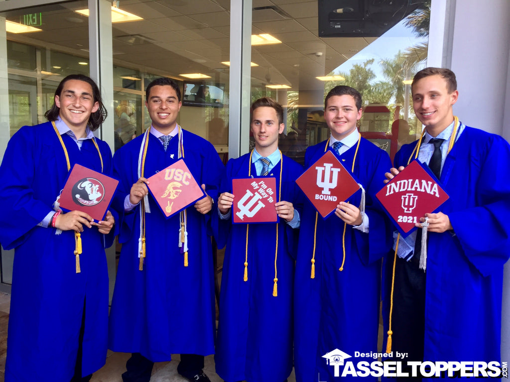 Create Any High school, College Logo Graduation Cap Topper - Tassel Toppers - Professionally Decorated Grad Caps