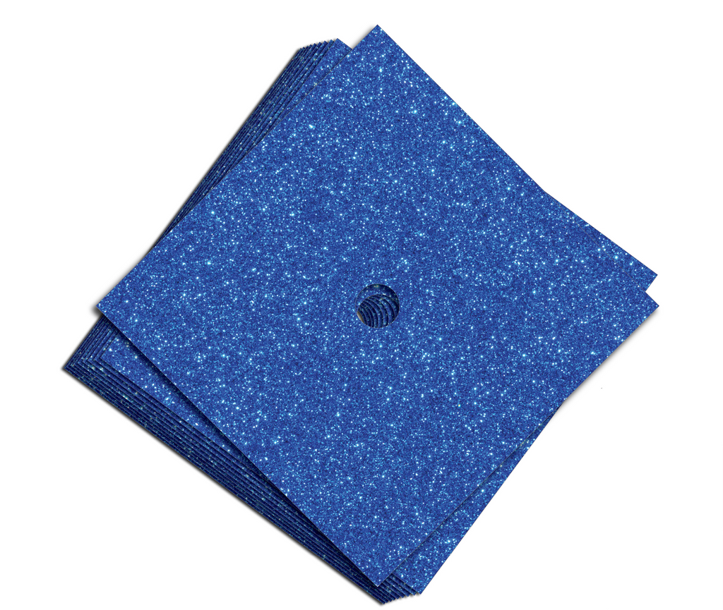 Glitter Heavyweight Premium Construction Card Stock for Grad Caps, 5 Sheets, DIY Grad Cap Decorations - Tassel Toppers - Professionally Decorated Grad Caps