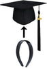 Stabilizer Insert for Graduation Cap, Grad Cap Insert - Black - Tassel Toppers - Professionally Decorated Grad Caps