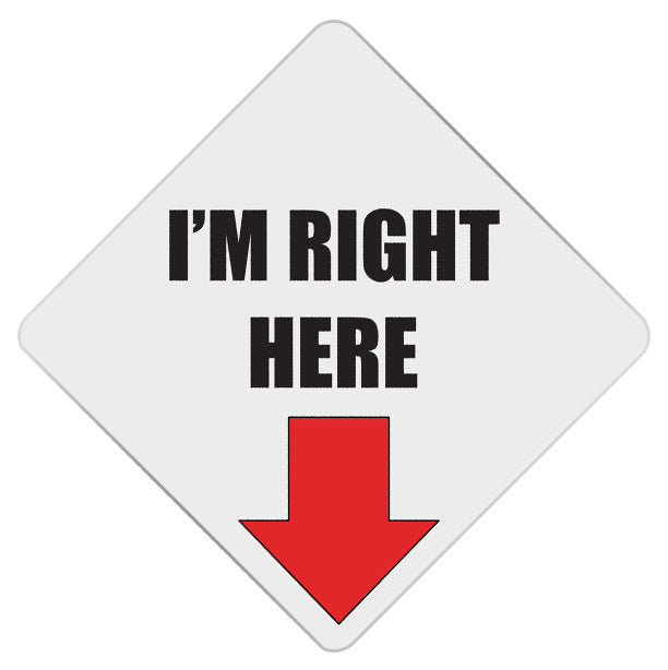 I'm Right Here Grad Cap Topper - Tassel Toppers - Professionally Decorated Grad Caps