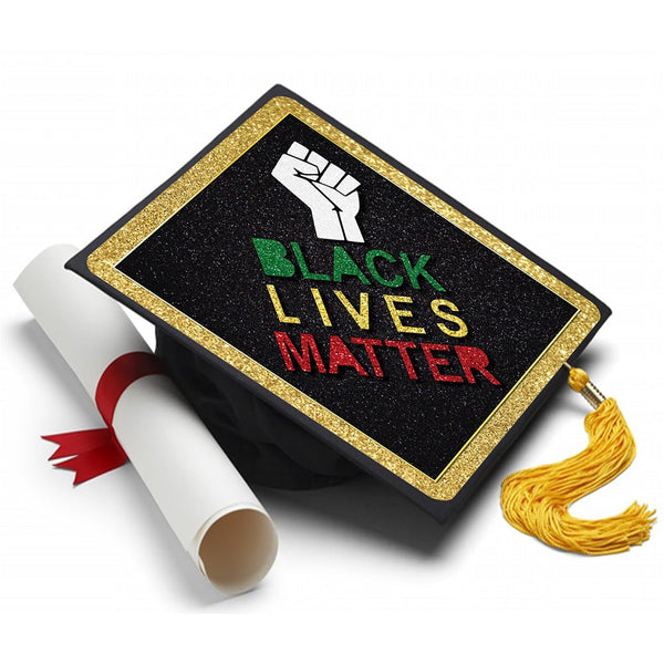 Black Lives Matter - Grad Cap Tassel Topper, Class of 2026, Graduation Gifts - Tassel Toppers - Professionally Decorated Grad Caps