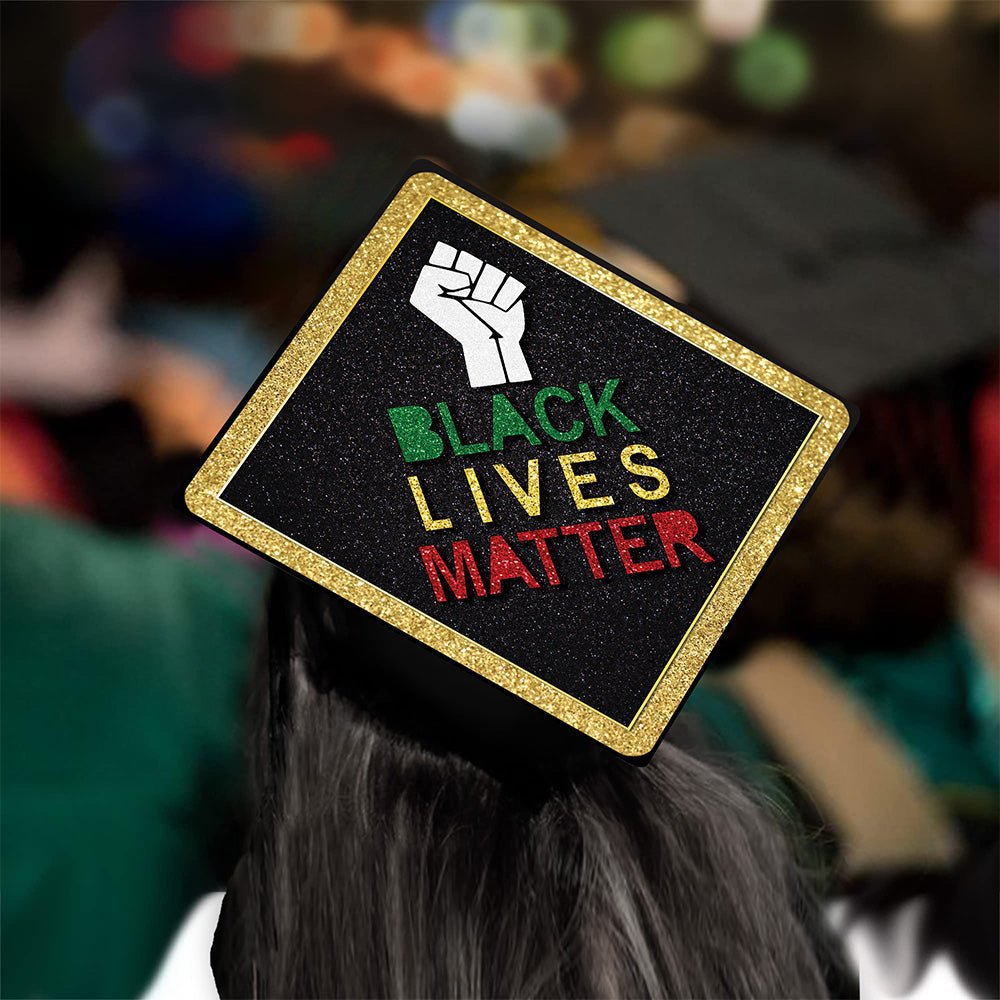 Black Lives Matter - Grad Cap Tassel Topper, Class of 2026, Graduation Gifts - Tassel Toppers - Professionally Decorated Grad Caps