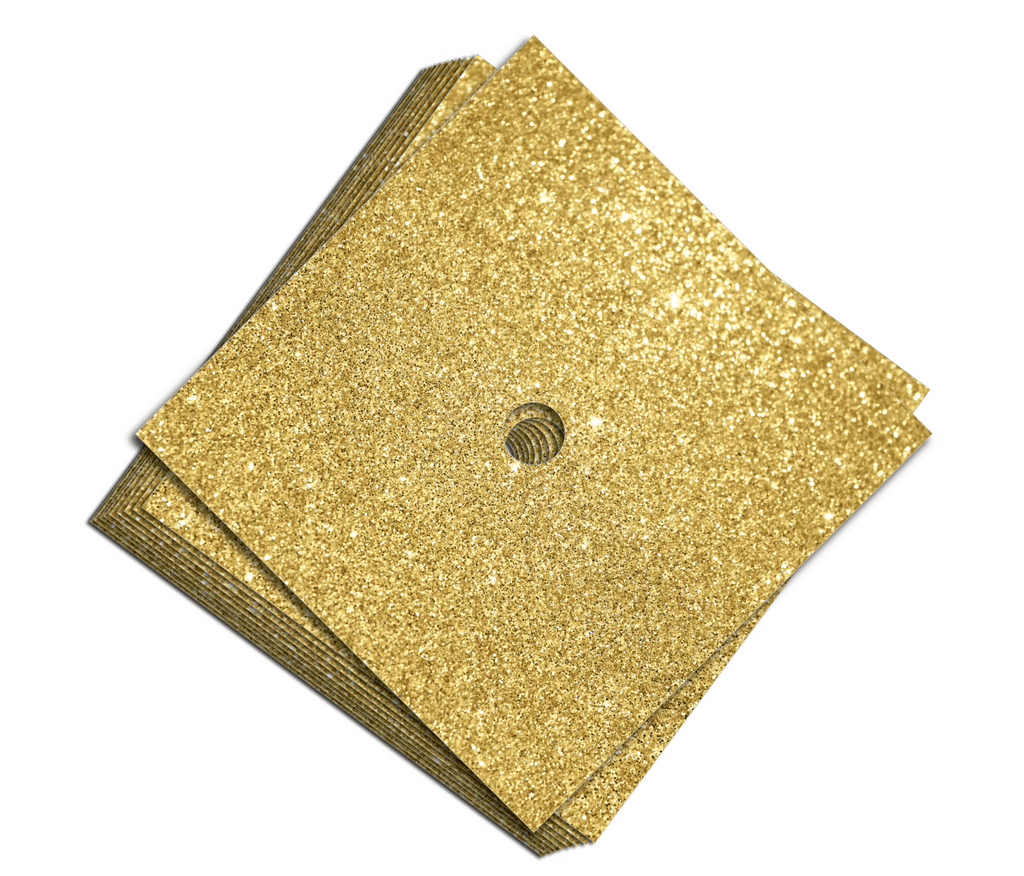 Glitter Heavyweight Premium Construction Card Stock for Grad Caps, 5 Sheets, DIY Grad Cap Decorations, Class of 2026, Graduation Gifts - Tassel Toppers - Professionally Decorated Grad Caps