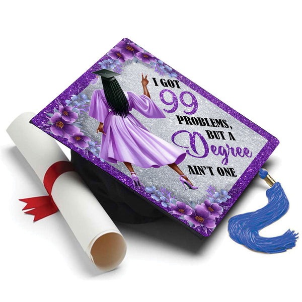 Graduation Cap Topper ™ - 99 Problems - JayZ - Tassel Topper, Class of 2026, Graduation Gifts - Tassel Toppers - Professionally Decorated Grad Caps