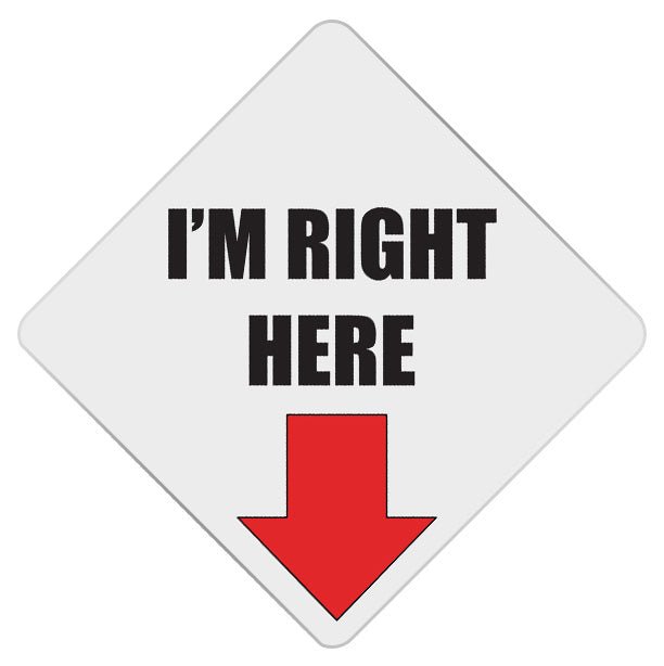 I'm Right Here Grad Cap Topper, Class of 2026, Graduation Gifts - Tassel Toppers - Professionally Decorated Grad Caps