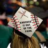 Knocked it Out of the Park Baseball Themed Grad Cap Topper, Class of 2026, Graduation Gifts - Tassel Toppers - Professionally Decorated Grad Caps