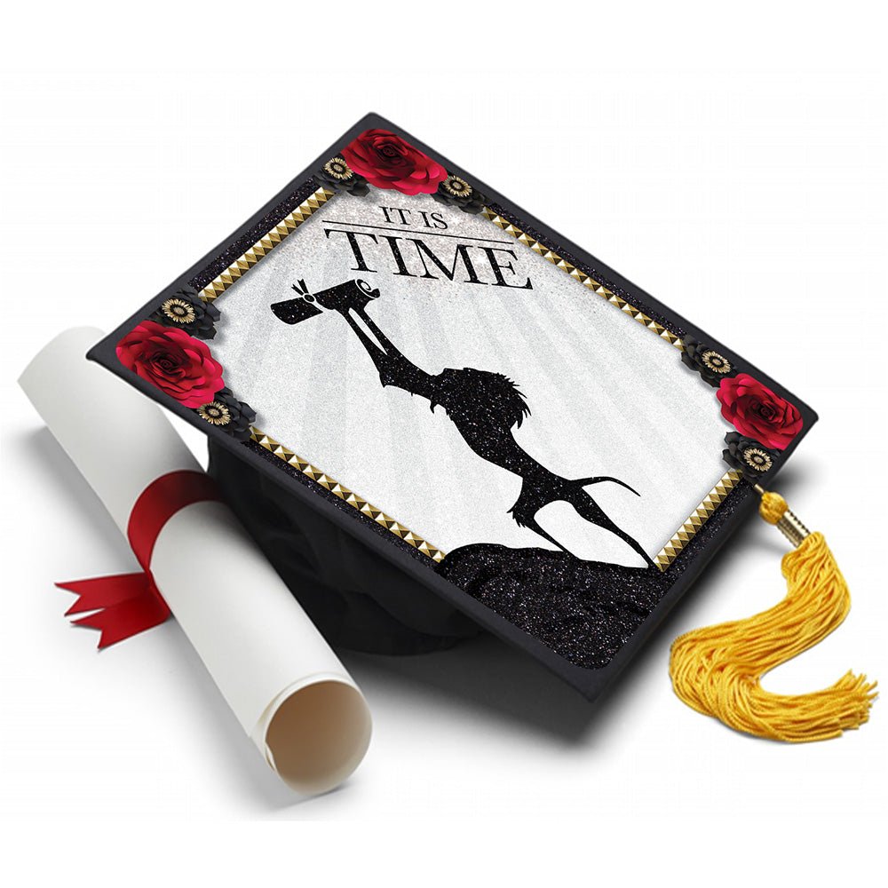 Lion King - It's Time - Grad Cap Tassel Topper, Class of 2026, Graduation Gifts - Tassel Toppers - Professionally Decorated Grad Caps