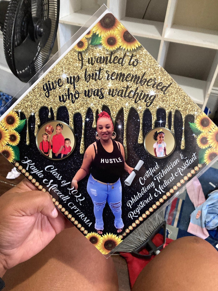 Hands holding sunflower I Wanted To Give Up Kayla Mozell topper