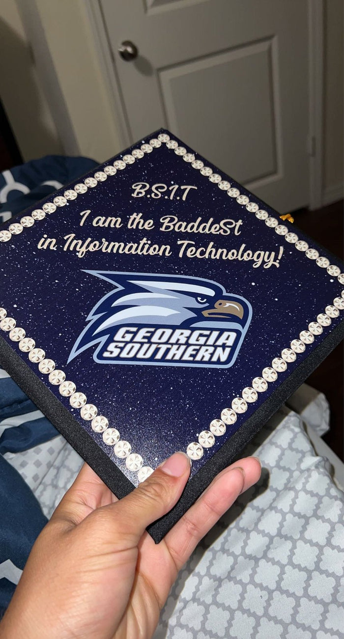 Hand holding Georgia Southern Baddest In IT topper