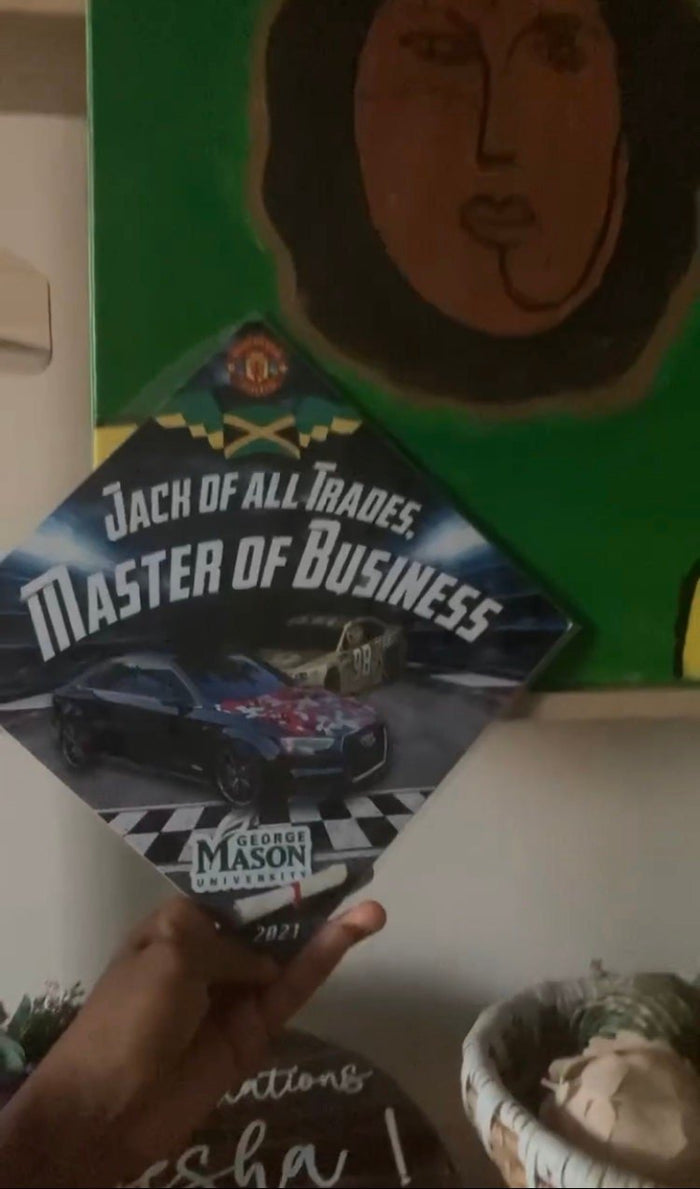 Hand holding Jack Of All Trades Master Of Business topper