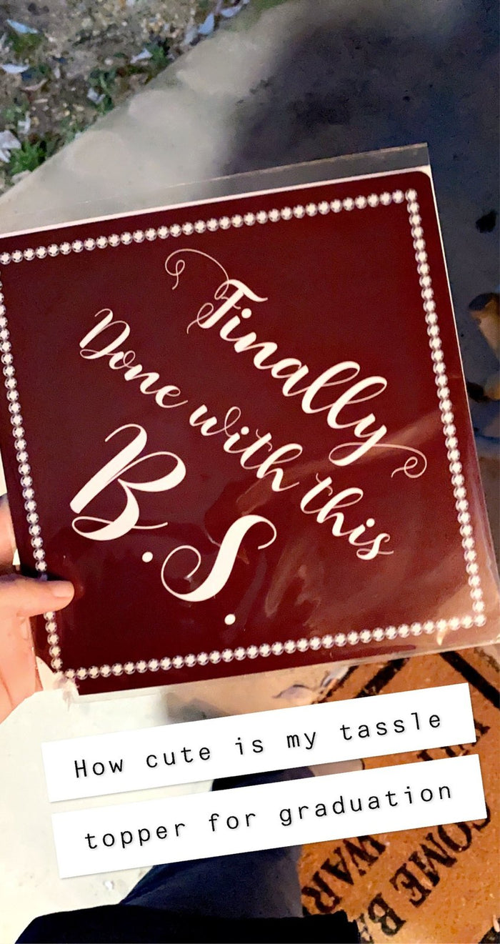 Hand holding Finally Done With This BS maroon topper