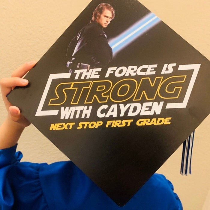 Person holding Force Is Strong With Cayden topper