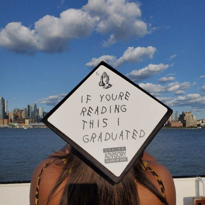 Woman wearing If Youre Reading This cap by skyline