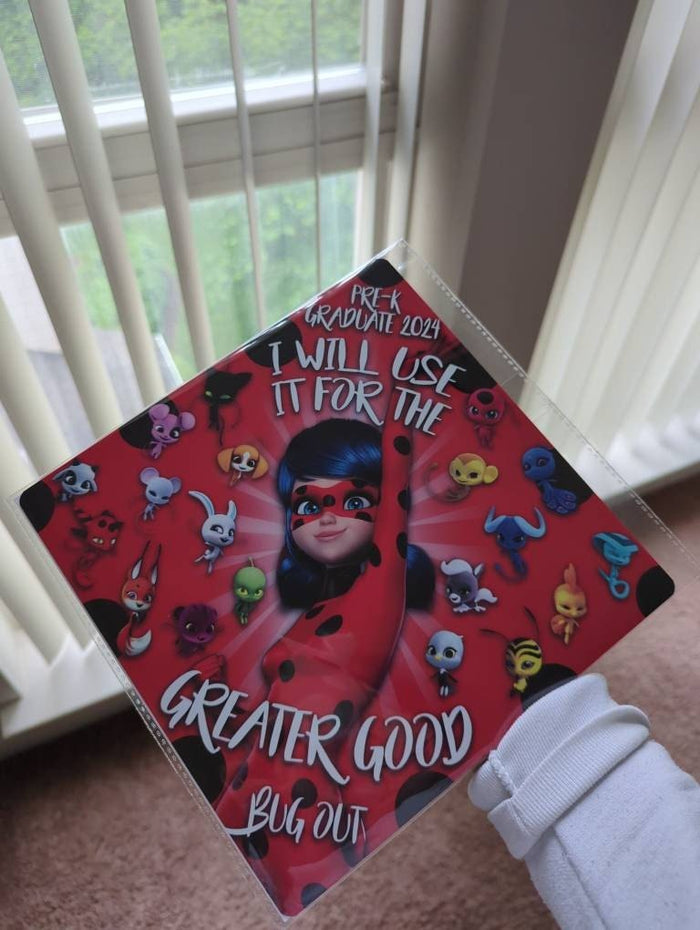 Hand holding Miraculous Ladybug Greater Good topper
