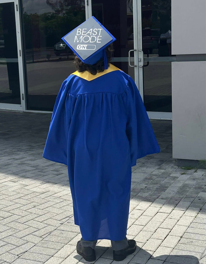 Graduate wearing Beast Mode On cap