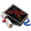 Setting Goals and Achieving Them Grad Cap Topper, Class of 2026, Graduation Gifts - Tassel Toppers - Professionally Decorated Grad Caps