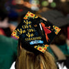She Came She Saw She Conquered Grad Cap Topper, Class of 2026, Graduation Gifts - Tassel Toppers - Professionally Decorated Grad Caps