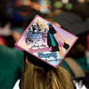She Graduated Happily Ever Grad Cap Topper, Class of 2026, Graduation Gifts - Tassel Toppers - Professionally Decorated Grad Caps