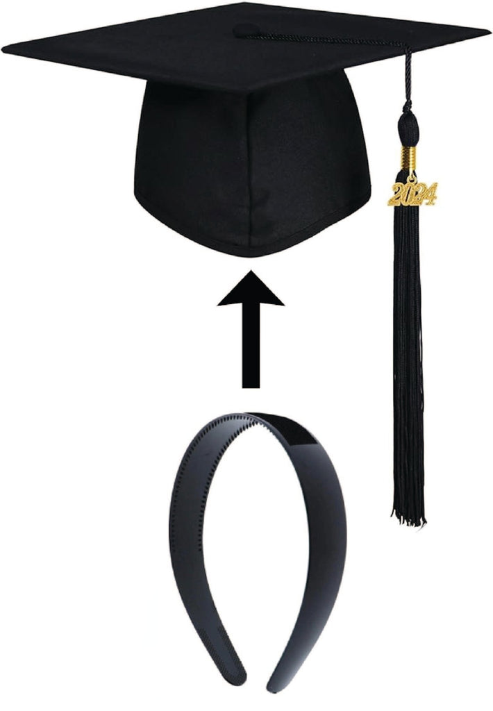 Stabilizer Insert for Graduation Cap, Grad Cap Insert - Black, Class of 2026, Graduation Gifts - Tassel Toppers - Professionally Decorated Grad Caps