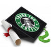 Thank You Coffee Grad Cap Topper - Starbucks Theme Topper, Class of 2026, Graduation Gifts - Tassel Toppers - Professionally Decorated Grad Caps
