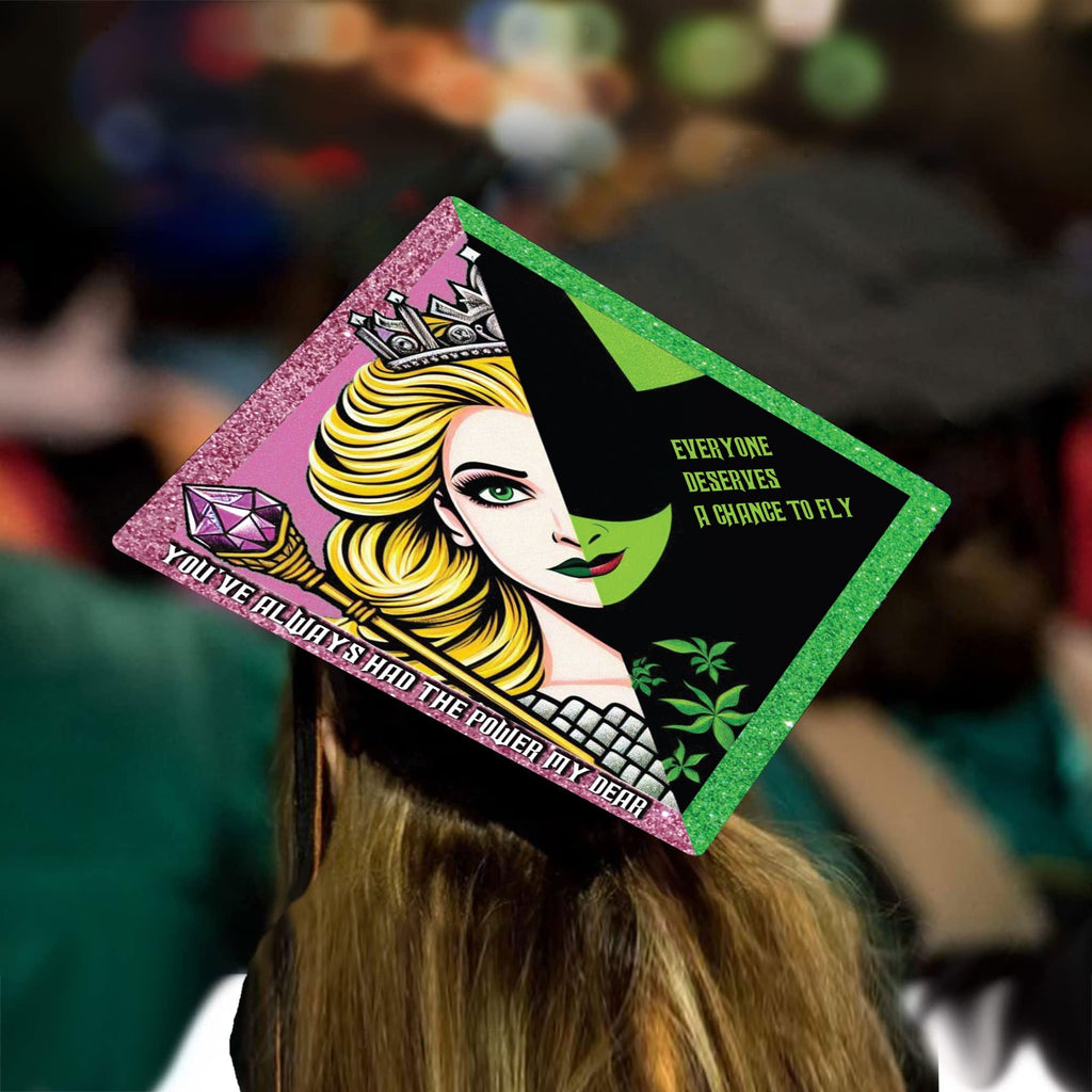 Wicked - Grad Cap Tassel Topper, Wizard of Oz, Movie, Class of 2026, Graduation Gifts - Tassel Toppers - Professionally Decorated Grad Caps