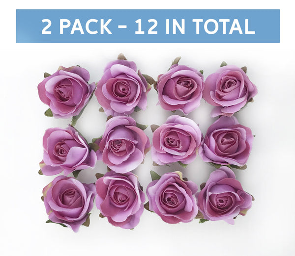 2 Pack - Peel and Stick Flat Back Roses for Grad Cap Decoration - Assorted Colors - Tassel Toppers - Professionally Decorated Grad Caps