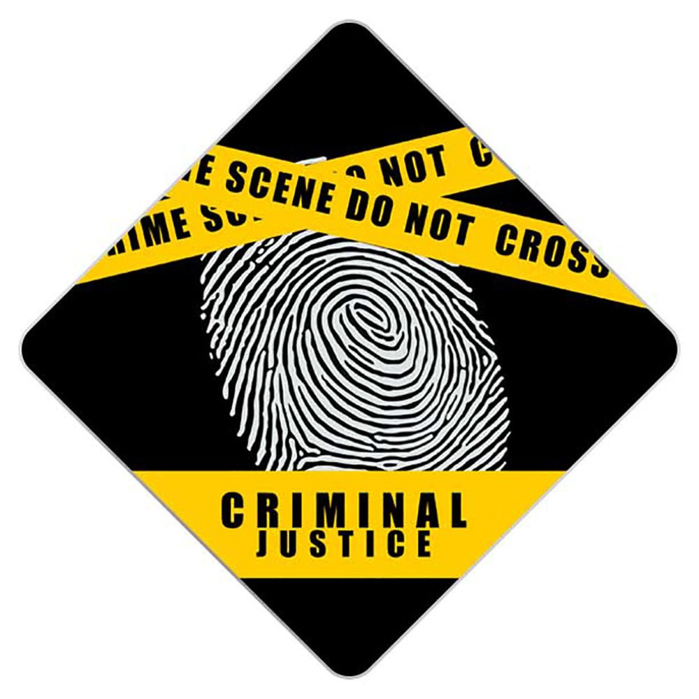 Criminal Justice Grad Cap Tassel Topper, Class of 2026, Graduation Gifts - Tassel Toppers - Professionally Decorated Grad Caps