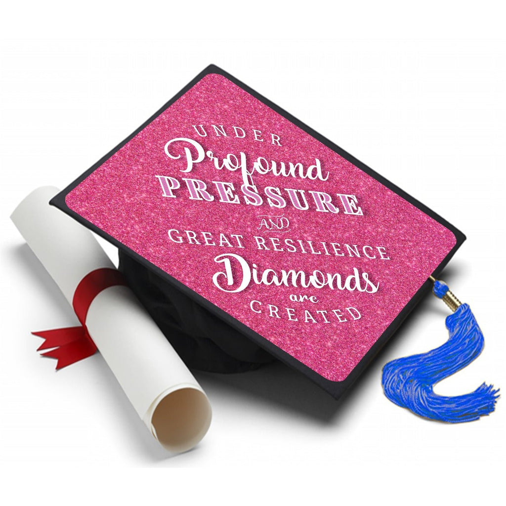 Diamonds are Created Grad Cap Tassel Topper, Class of 2026, Graduation Gifts - Tassel Toppers - Professionally Decorated Grad Caps