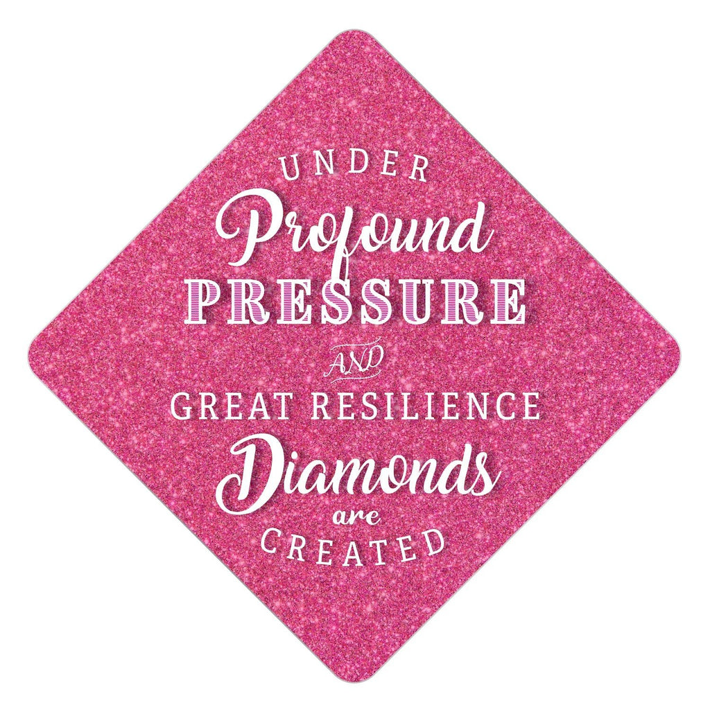 Diamonds are Created Grad Cap Tassel Topper, Class of 2026, Graduation Gifts - Tassel Toppers - Professionally Decorated Grad Caps