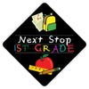 Elementary Graduation Cap - Next Stop First Grade Tassel Topper - Tassel Toppers - Professionally Decorated Grad Caps
