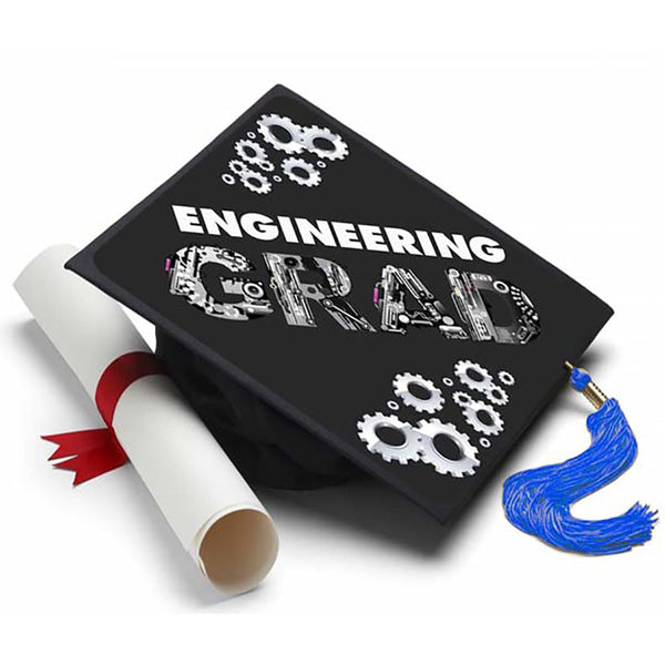Engineering Grad Cap Tassel Topper, Class of 2026, Graduation Gifts - Tassel Toppers - Professionally Decorated Grad Caps