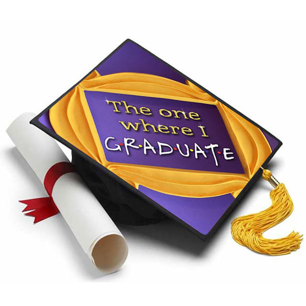 Friends - TV Show - Grad Cap Tassel Topper, Class of 2026, Graduation Gifts - Tassel Toppers - Professionally Decorated Grad Caps