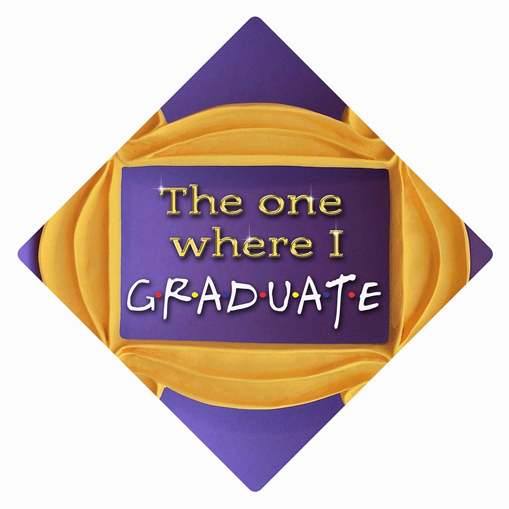 Friends - TV Show - Grad Cap Tassel Topper, Class of 2026, Graduation Gifts - Tassel Toppers - Professionally Decorated Grad Caps