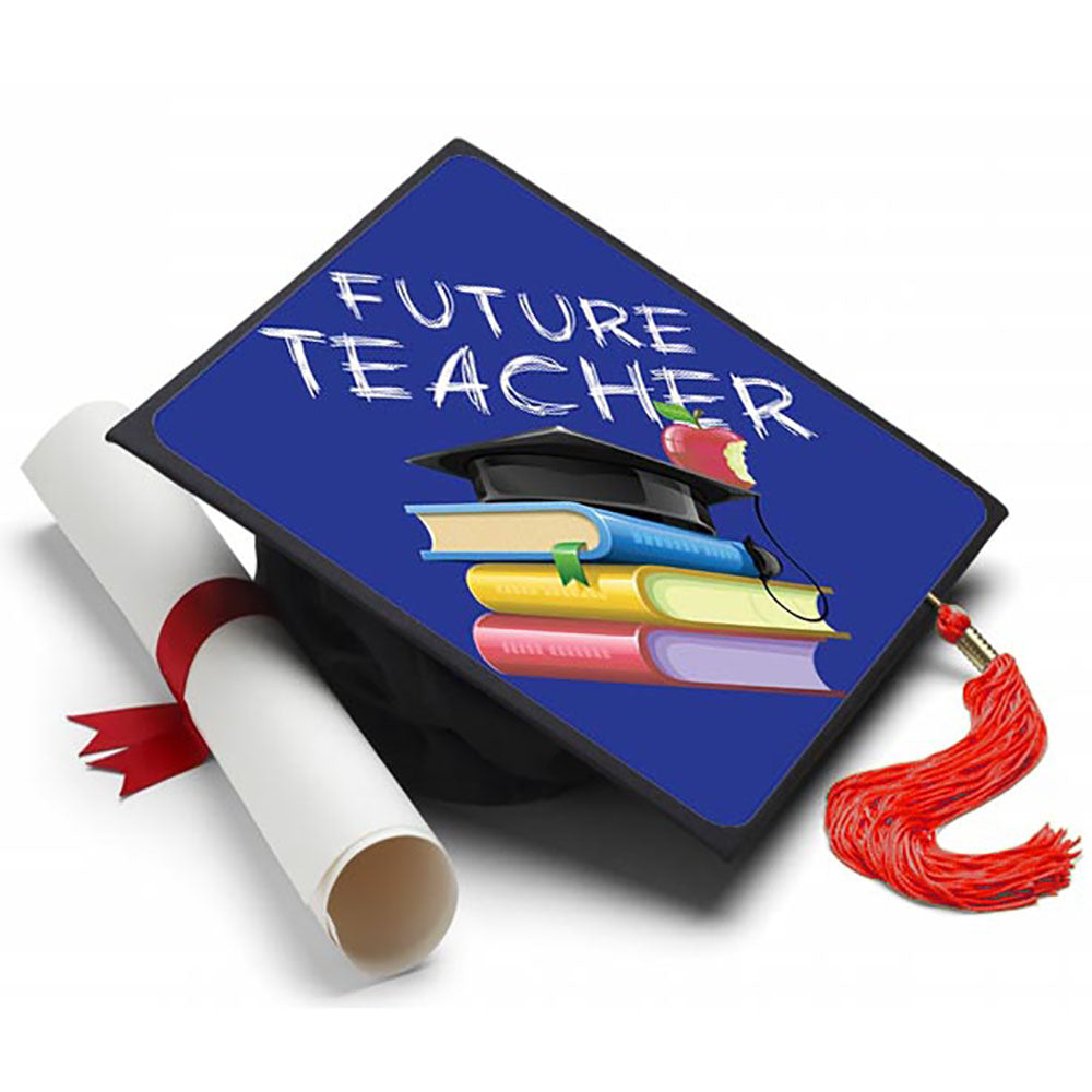 Future Teacher Grad Cap Tassel Topper - Tassel Toppers - Professionally Decorated Grad Caps