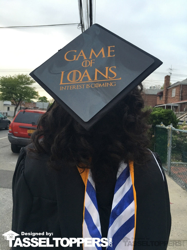 Game of Loans Grad Cap Tassel Topper, Class of 2026, Graduation Gifts - Tassel Toppers - Professionally Decorated Grad Caps