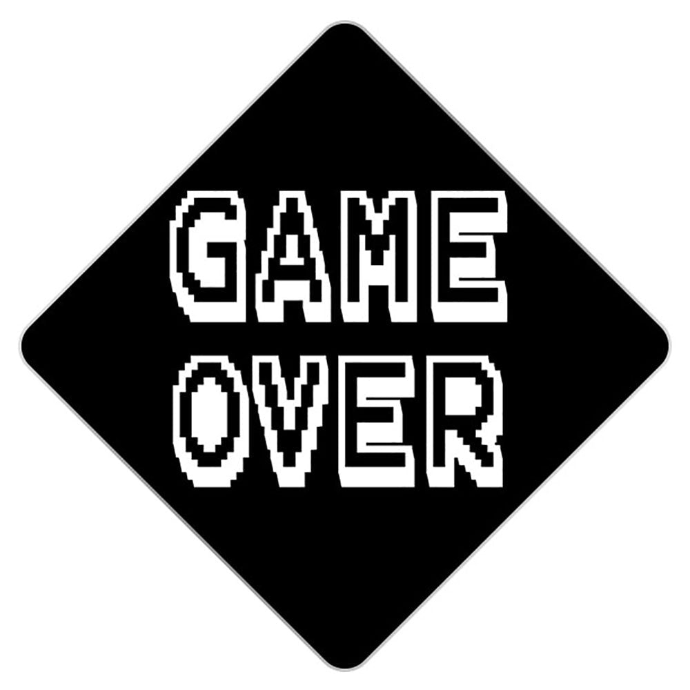 Game Over Grad Cap Tassel Topper, Class of 2026, Graduation Gifts - Tassel Toppers - Professionally Decorated Grad Caps