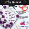 Glitter Heavyweight Premium Construction Card Stock for Grad Caps, 5 Sheets, DIY Grad Cap Decorations - Tassel Toppers - Professionally Decorated Grad Caps