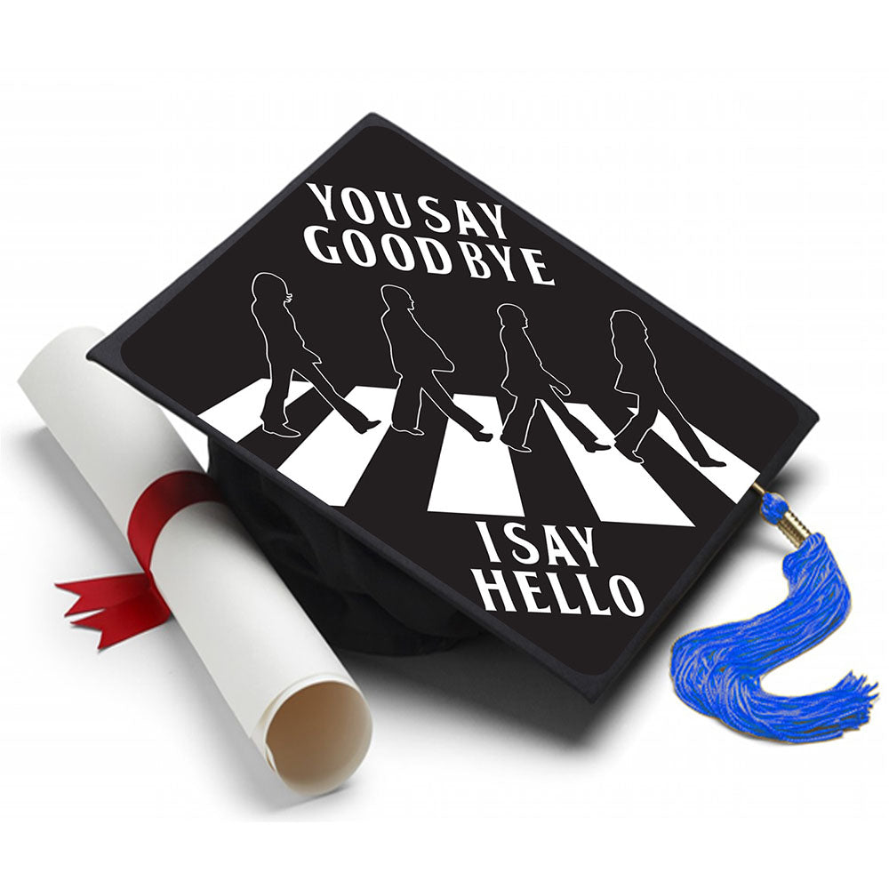 Graduation Cap Topper ™  - Beatles Say Goodbye - Tassel Topper - Tassel Toppers - Professionally Decorated Grad Caps